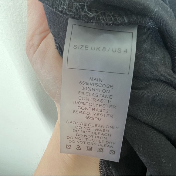 Maniere De Voir Womens Black Mesh Overlay Flare Pants Gothic Goth Grunge - Picture 11 of 11